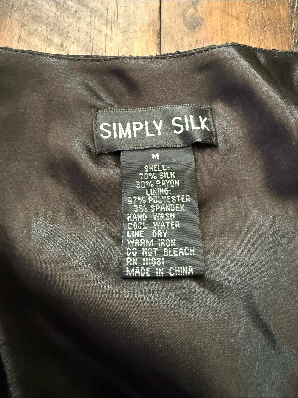 Sz M Black Simply Silk Sleeveless Midi Layered Dress with Textured Pattern - Picture 3 of 5
